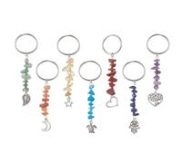 zuousxbs 5pcs Elegant Keyring Stone Irregolare Ornamento Della Catena Della Catena Personalizzata Keyrings Elegante Presente Per I Propri Cari Keychain Unico