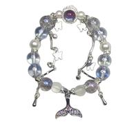 zuousxbs Bracciale Per Concile Per Perline Coda Coda Pesce Regolabile Le Donne Che Adorano Braccialetto Dichiarazioni Gioielli Alla