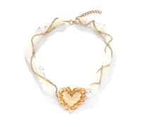 zuousxbs Eleganti Perle Per Perle Collana A Maglie Regolabile Styles Francese Girocollo Per Donne Simple Fashion Neck Gioielli Elegante Femminile Elegante