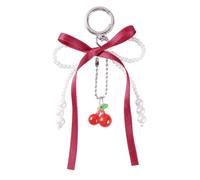 zuousxbs Fruit Ribbon Bowknot E Perline Per Le Perle Tornario A Sospensione Gioielli Multiuso Elegante Fascino Della Borsa Adatto Per Borse E Telefoni Portachiavi In resina
