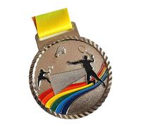 zuousxbs Metal Gold Silver Bronze Award Medalings con Vincitori del Nastro Medalini per Bambini Teens Event Classrooms Office And Sports Badminton Medals