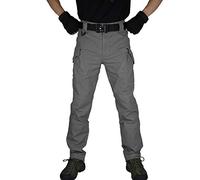 zuoxiangru Pantaloni Militari da Combattimento tattico da Uomo, Pantaloni da Lavoro Cargo da Lavoro all'aperto Pantaloni da Lavoro in Cotone (Grigio, Tag M)