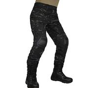 zuoxiangru Pantaloni Tattici da Uomo Pantaloni Multitasche Militari Camo Outdoor Airsoft da Combattimento Pantaloni da Caccia con Ginocchiere (Aymch, Tag 38)