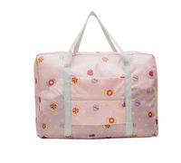 ZuoXun Bolsa de viaje Grande Bolsas De Almacenamiento De Equipaje De Gran Capacidad para Mujeres Impermeables Bolsas De Viaje Plegables De Nylon, Caramelo Rosa, A