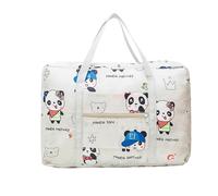 ZuoXun Bolsa de viaje Grande Bolsas De Almacenamiento De Equipaje De Gran Capacidad para Mujeres Impermeables Bolsas De Viaje Plegables De Nylon, Panda Blanca, A