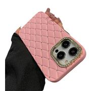 ZuoXun Custodia per iPhone 15 Caso De Protección De La Cámara De Diamantes De Imitación De Lujo Para Iphone 15 14 13 12 Pro Max Cover-Para Iphone 13-Rosa