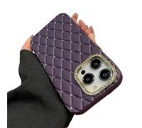 ZuoXun Custodia per iPhone 15 Caso De Protección De La Cámara De Diamantes De Imitación De Lujo Para Iphone 15 14 13 12 Pro Max Cover-Per Iphone 14Promax-Púrpura