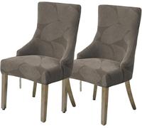 ZUOZHE Moderno Coprisedia con Schienale Alto 6/4/2 Pezzi, Elasticizzato Fodera per Poltroncina con Braccioli Basso, Scandinava Fodera Elastica per Sedia da Ufficio Coprisedie Universali(Coffee,2pcs)