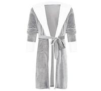 ZUOZUIYQ Abito da Donna da Donna, Morbido e soffice, Accappatoio Invernale, in Peluche, a Maniche Lunghe, con Maniche Lunghe, Abbigliamento da Donna, per la casa, la Camera da Letto, la Spa e