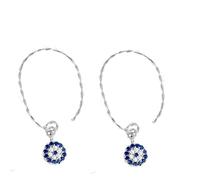 ZUOZUIYQ Ago in Argento Sterling Occhio del Diavolo Orecchino in Argento Sterling Temperamento personalità Femminile Corea del Sud Trappola per l'orecchio Circolare Eardrop Femminile R