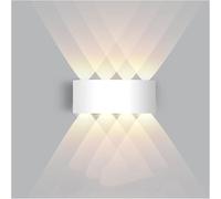 ZUOZUIYQ Applique da Parete per Esterni, Lampada da Parete da Giardino in Alluminio Impermeabile con opzioni di Colore, apparecchio Bianco da 8 W con Luce Bianca Calda (2700-3500 K), per Camera da