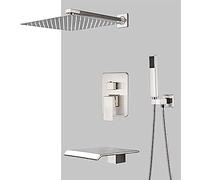 ZUOZUIYQ Bathroom Faucet Rain Shower Head Shower Faucet Wall Mounted Bathtub Bath Mixer Tap Bathroom Set Shower System-16 inch 3-Way C,12 inch 3-Way B,Sprinkler Beauty Comes