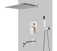 ZUOZUIYQ Bathroom Faucet Rain Shower Head Shower Faucet Wall Mounted Bathtub Bath Mixer Tap Bathroom Set Shower System-16 inch 3-Way C,12 inch 3-Way B,Sprinkler Beauty Comes