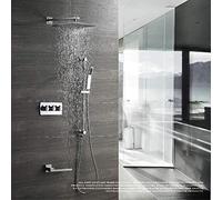 ZUOZUIYQ Bathroom Shower Set Wall Mount Shower Faucet Cold Water Square Rainfall Hand Shower Head Shower Head Set,Sprinkler Beauty Comes