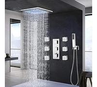 ZUOZUIYQ Bathroom Thermostatic Faucet Chrome Rain Shower Bath Faucet Bathtub Shower Mixer Tap Bathroom Shower Faucets-12 inch Shower Set,10 inch Shower Set Beauty Comes