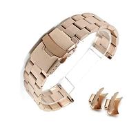 ZUOZUIYQ Bracciale a Doppia Serratura in Metallo Curvo Universale in Acciaio Inossidabile da 20 mm da 22 mm