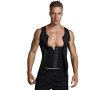 ZUOZUIYQ Camicia da Uomo a Compressione Pancia Dimagrante Corpo Vita Trainer Gilet Senza Maniche Cerniera Canottiera Canotta Shapewear