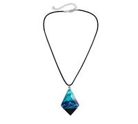 ZUOZUIYQ Collana a Pendente in Resina cristallina Secret Magical Magical World Inside Collace Resin Snow Mountain Mountain Neckchain Charm