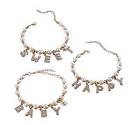 ZUOZUIYQ Elegante Collana per Gatti Perle Artificiali con Collare per Animali Domestici di Strass per Lettere di Strass