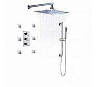 ZUOZUIYQ Hand Shower Easy to Install Large Size Ceiling 2 Road Hydropower Shower Full Set ，Easy Installation Color :,Sprinkler Beauty Comes
