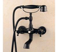 ZUOZUIYQ Kit da Bagno Set Doccia Doccia con Sprinkler Nero retrò Set Doccia con Secchiello in Bronzo Nero