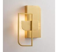 ZUOZUIYQ Lampade da Parete Applique Lampada da Parete Quadrata Geometrica Lampada da Parete Decorativa per Interni in Rame 4W LED Camera da Letto Comodino Montaggio a Parete Sconce Apparecchio per