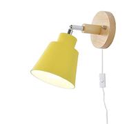 ZUOZUIYQ Lampade da Parete Applique Rotazione Legno Metallo in Applique da Parete Apparecchio di Illuminazione a Parete per Soggiorno Lettura sul Comodino(a)