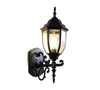 ZUOZUIYQ Lampade da Parete Applique Stile Lanterna da Esterno in Vetro Impermeabile Lampada da Parete retrò Tradizione Victoria Lampada da Parete Antica E27 Illuminazione Decorativa per Comodino
