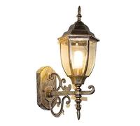 ZUOZUIYQ Lampade da Parete Applique Stile Lanterna da Esterno in Vetro Impermeabile Lampada da Parete retrò Tradizione Victoria Lampada da Parete Antica E27 Illuminazione Decorativa per Comodino