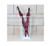 ZUOZUIYQ Ombrello sta metallo porta a piedi classica porta da passeggiata, con supporto per alimenti per trasparenza dell'acqua piovana del fondo, 53 x 24 x 24 cm/bianco