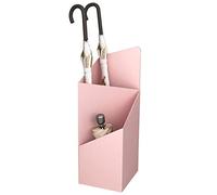 ZUOZUIYQ Ombrello sta porta moderna supporto per ombrello in metallo con 2 scompartimenti design, per decorazioni per porte anteriori del corridoio di ingresso, rosa