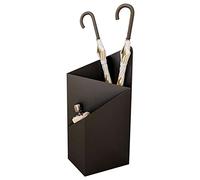 ZUOZUIYQ Ombrello Stands Porta moderna del supporto ombrello in metallo con 2 scomparti design, per decorazioni per porte anteriori del corridoio di ingresso, nero