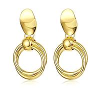 ZUOZUIYQ Orecchini da Donna di Gioielli, Orecchini a Catena Spessa Nappa Lunga della Moda per Le Donne dichiarazioni Geometriche a Catena Geometrica Che penzolano Gioielli Irregolari Regali per
