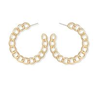 ZUOZUIYQ Orecchini da Donna di Gioielli, Orecchini a Cerchio a Catena Vintage per Donne semplici mezzi Geometrici del Tetto del Cuore Geometrico Osservazioni di gioielleria per la Fidanzata per