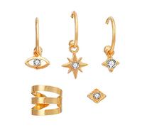 ZUOZUIYQ Orecchini da Donna di Gioielli, Orecchini in Metallo Geometrico Vintage Set per Donne Geometriche di Cristallo a Croce e orecchino di Moda di Moda Regali per Fidanzata, Moglie, Sorella,