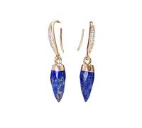 ZUOZUIYQ Orecchini da Donna, Orecchini a Gancio Pendenti con zirconi intarsiati a Punta, Gioielli con Pietre preziose di lapislazzuli