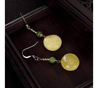 ZUOZUIYQ Orecchini da Donna, Orecchini a Goccia Stile Cinese Orecchini in Ambra 14K Orecchini a Gancio Stile retrò Personalizzati Orecchini da Donna Orecchini per anzianiCome rubinetti Domestici