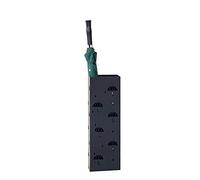 ZUOZUIYQ Porta del supporto per ombrello in metallo, portabicchieri a piedi ombrello a vuoto, decorazione per la casa interna, per bastoncino a piedi ombrelloni, 5,9x5.9x19.6in/nero