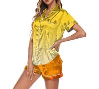 ZUOZUIYQ Set Confortevole da Donna Intimo da Donna, Stampato Natalizio, a Maniche Corte, Pantaloncini, Set per Abiti da casa, Interni, Abiti, Regali