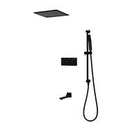 ZUOZUIYQ Shower Set Black ConceaShower Faucet Shower all Three Function Hot And Cold Canopy Shower Top Spray Shower Set Water Supply Beauty Comes