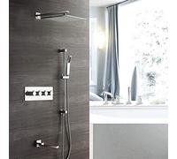 ZUOZUIYQ Shower Set ConceaShower Into The Wall with Lifting Rod 3 Function Thermostatic Shower Faucet Shower Set Beautiful Practical Beauty Comes