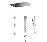 ZUOZUIYQ Shower Set Dark Into The Wall 7 Function Constant Temperature Light Top Spray Delicate,Sprinkler Beauty Comes