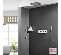 ZUOZUIYQ Shower Set Dark Into The Wall Shower Set Hot And Cold Control Valve Embedded Three-Function Lift Shower Water Supply Showerheads Beauty Comes