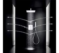 ZUOZUIYQ Shower Set Shower Set Thermostat 3 Function Shower Head Shower 6 Side Spray Into The Wall Pressurized Water Supply Beauty Comes