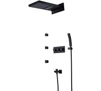 ZUOZUIYQ Shower System Shower Bath Black Fly Rain Small Spray Shower Set Shower Beautiful Almost Hidden Beauty Comes