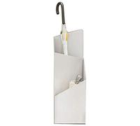 ZUOZUIYQ Stand ombrello Porta del supporto per ombrello in metallo moderno con 2 scomparti design, per decorazioni per porte anteriori del corridoio di ingresso, bianco