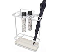 ZUOZUIYQ Stand ombrello, supporto ombrello per la hall di hotel a casa può contenere 10-12 ombrelli lunghi e corti, impermeabili e antiruggine/bianco/bianco