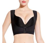 ZUOZUIYQ Tutore di Supporto per Il Torace Push up per Donne correttore Shapewear Top Post Intervento Chirurgico liposuzione Compressione Gilet Posteriore (Nero, M)