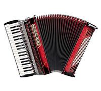 Zupan Juwel IV 96 EF/MH Fisarmonica (38 tasti diatonici, 4 voci, 9+1 registri, incl. tracolla con cinghia trasversale, panno per lucidare e custodia di lusso) Shadow Red