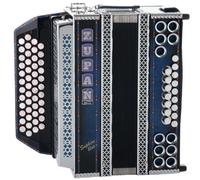 Zupan Saphire Blue IVD Fisarmonica - Accordatura G-C-F-B - 48 tasti acuti, 16 bassi elicoidali - X-Bass - Include tracolla, panno lucidante e custodia di lusso - Shadow Blue.
